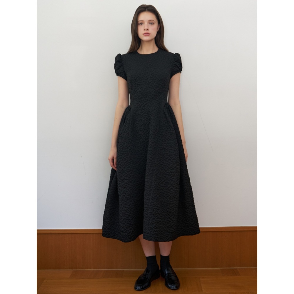 ハイビスカスブルームクララジャカードロングドレス