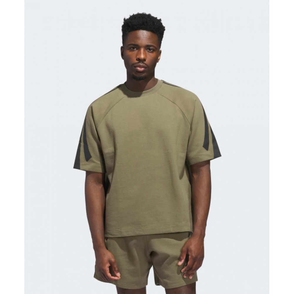 アディダスバスケットボール半袖トレーナー-オリーブ/JN3975