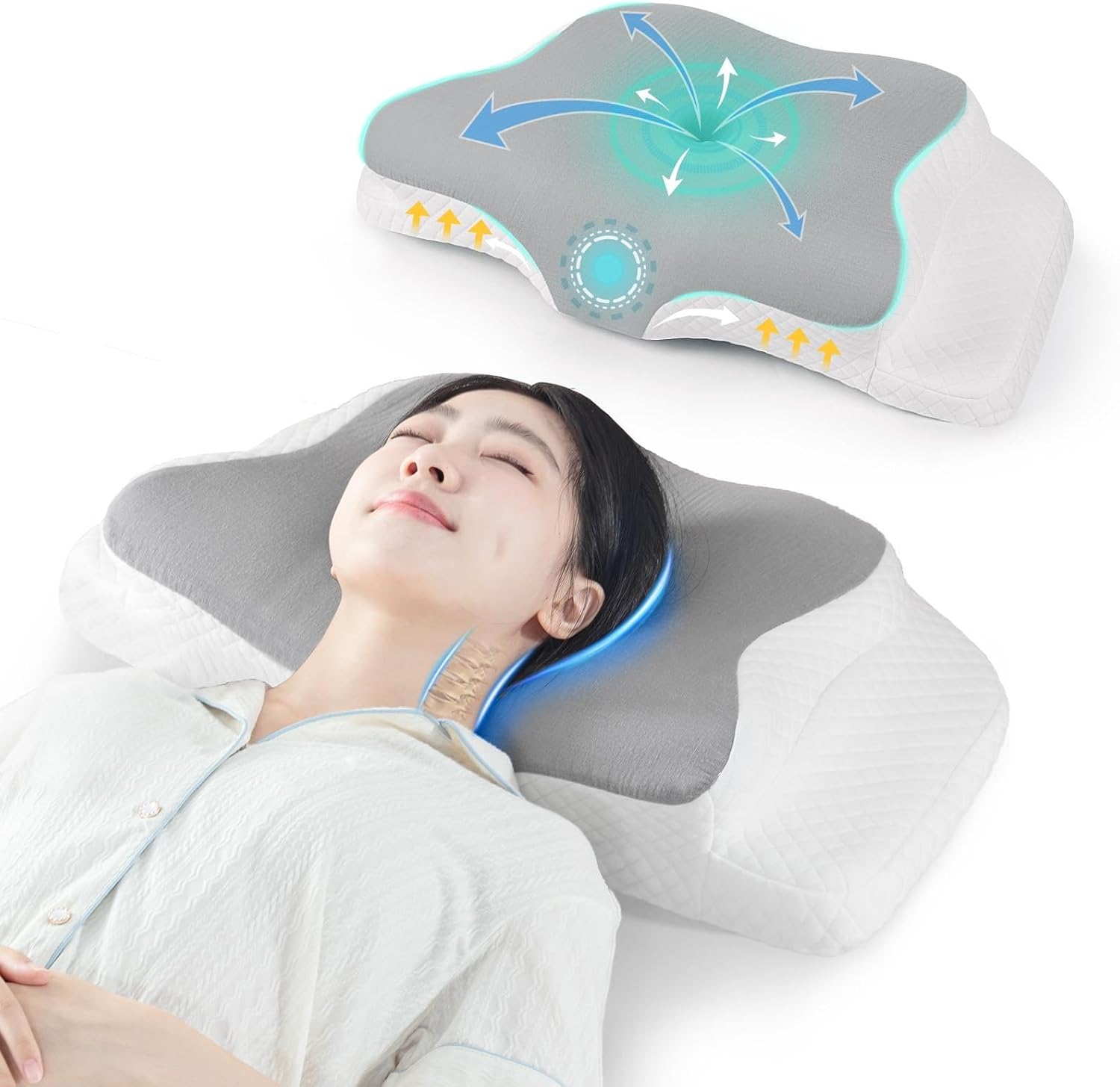 Tago 枕 首が痛くならない 低反発枕 安眠枕 人間工学の自然なカーブ形状 高さ調整可能 枕 横向き寝 仰向け 低反発 まくら pillow 枕 低め 高