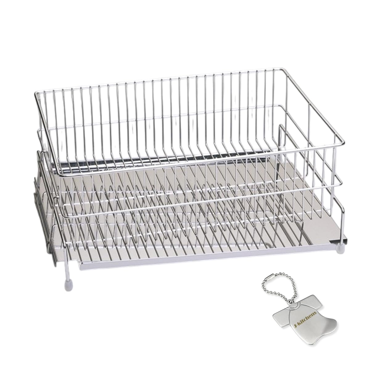 J－kitchens 水切りラック 錆びにくい ステンレス製 レギュラー 縦置 横置 対応 トレー付き 日本製 オリジナルタグ付き