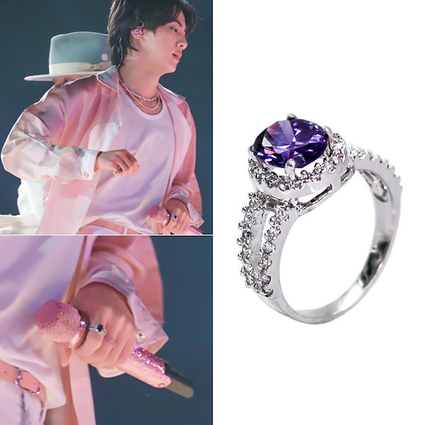 Qoo10] BLACK PURPLE bts jin着用ゴシック キュービック