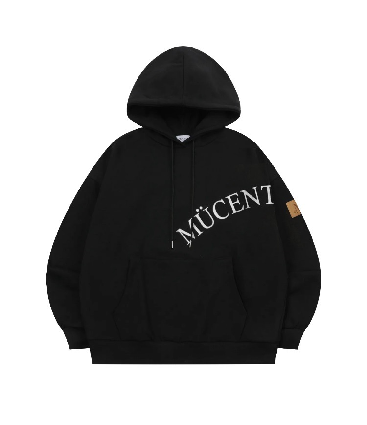 Qoo10 MUCENT (ファッション) レタリング 長袖 フード パーカー [2
