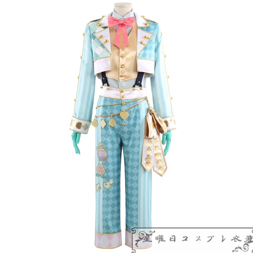[今日は安い-出荷が早い]ツイステ 薔薇の王国のホワイトラビットフェス フロイド コスプレ衣装 コスチューム 帽子付き品質良い 店舗お勧め