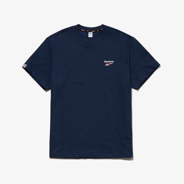 ビッグベクター スローガン Tシャツ - ネイビー RETS-5ER40-N3