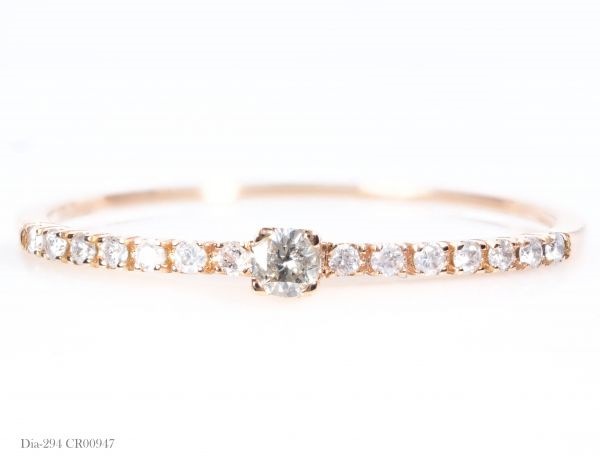 天然 ダイヤモンド エタニティ リング 指輪 0.09ct K18PG 18金製品 大人気 74