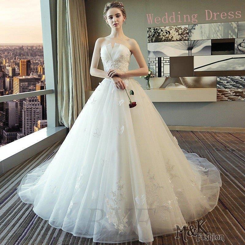 ウェディングドレス 二次会 ロングドレス 花嫁 ウエディングドレス 白 ブライダル 結婚式 プリンセ 7,273円