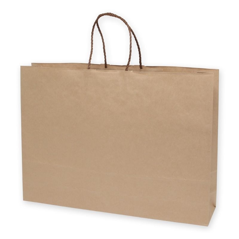 （まとめ買い）シモジマ HEIKO 手提げ紙袋 25チャームバッグ 25CB 55-1 未晒無地 50枚 幅550xマチ120x高400mm 003298501 [x3セット]