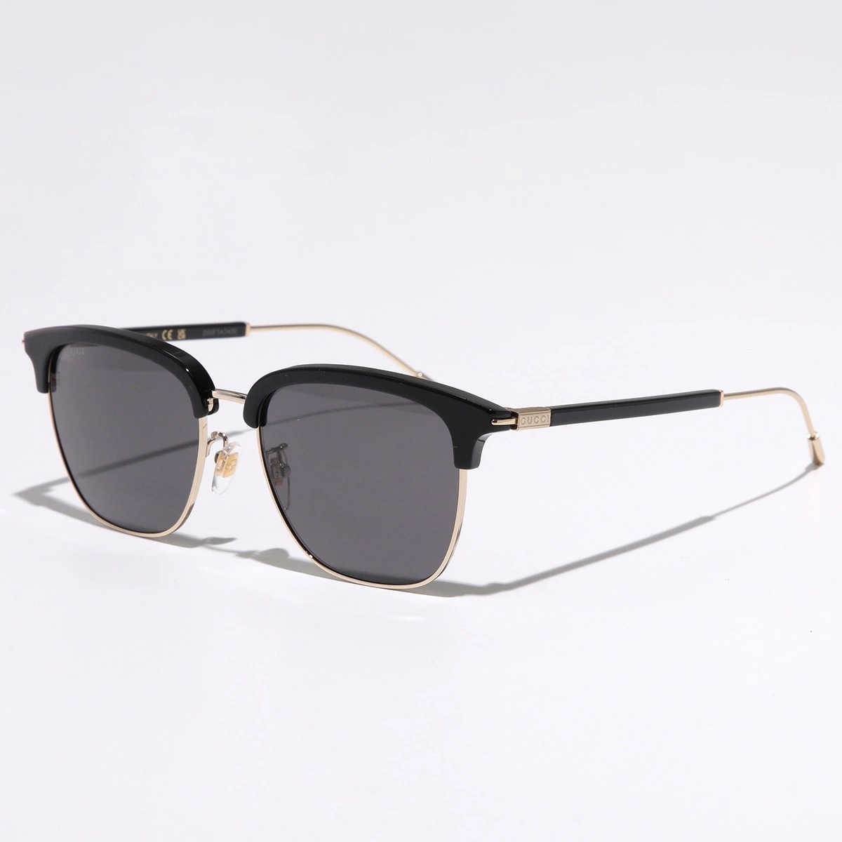 GUCCI グッチ サングラス GG1275SA メンズ サーモントブロー型 セルフレーム メタルフレーム クリングス アジアンフィット 001/BLACK-GOLD-GREY 30,258円