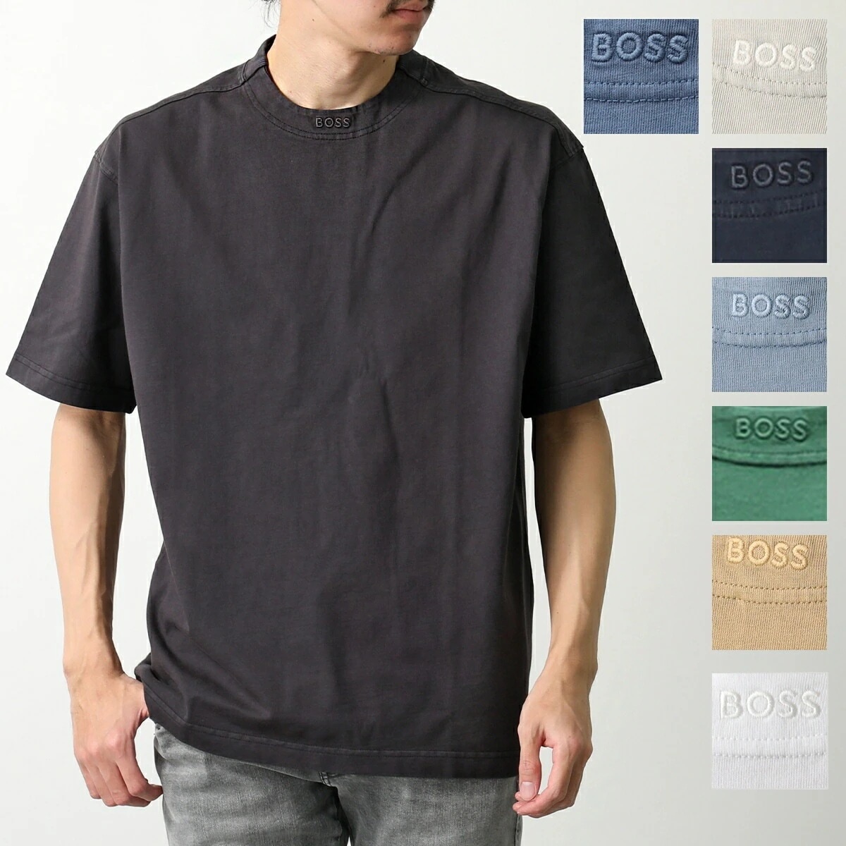 HUGO BOSS ORANGE ヒューゴボス オレンジ Tシャツ 50521805 メンズ 半袖 コットン カットソー クルーネック ロゴ レギュラーフィット カラー8色