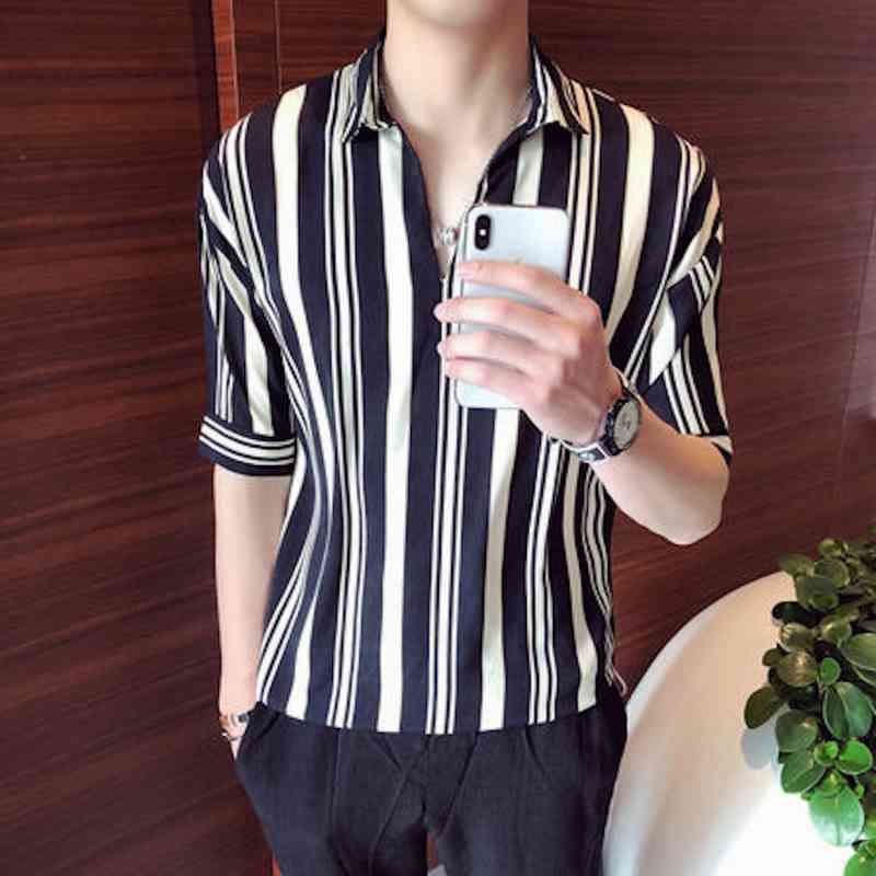 シャツ メンズ オシャレ 涼しい ロング フランネル オフィス ネルシャツ 薄手 襟付き 春 大きいサイズ ブランド 夏 黒 カジュアル 派手 おもしろ ノーカラー おしゃれ Tシャツ コーデ 半袖