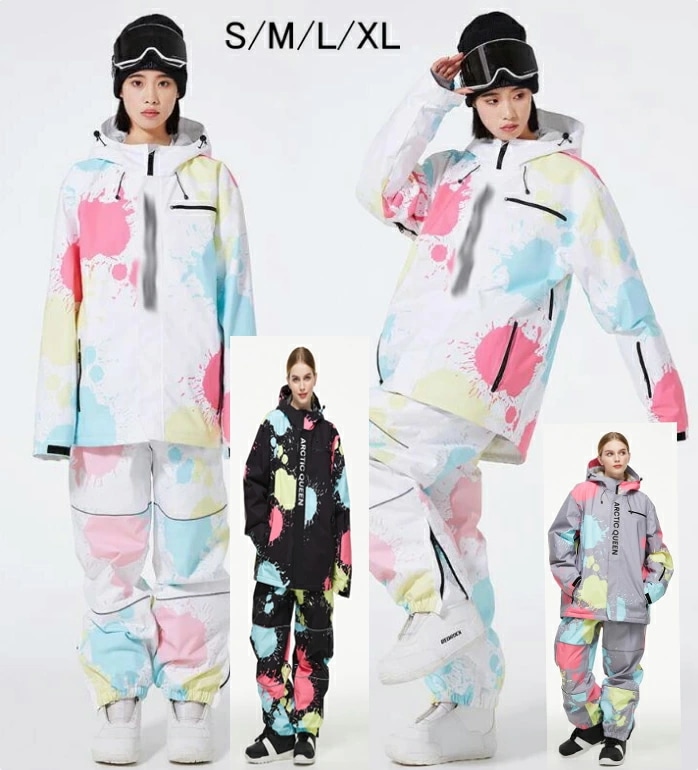お買い得3色 安値挑戦 スノーボードウェア 上下セット スノボ セットアップ スキーウェア スノボウェア レディース メンズ スノボー スキー スノーボード ジャケット プルオーバーパーカー ロングパ