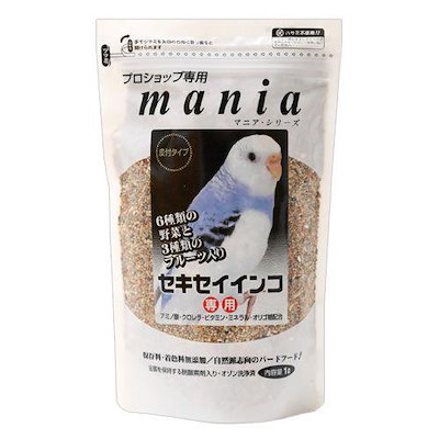 他サイト： 黒瀬ペットフード　ｍａｎｉａ　セキセイインコ　１Ｌ　鳥　フード　エサ　餌　皮つき　皮付　プロショップ専用　ＣＲＣ55―20―10―20―10の商品画像