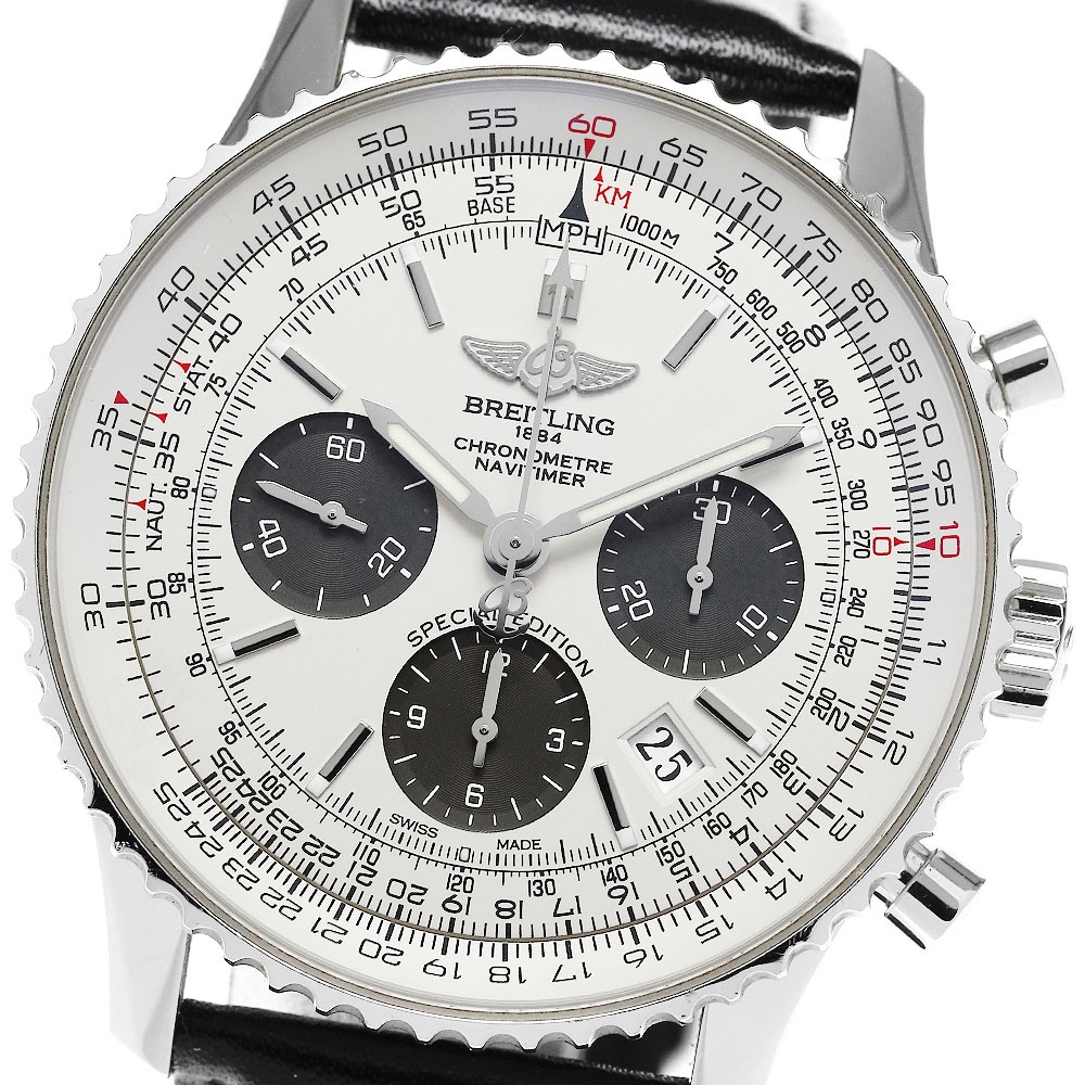 ブライトリング BREITLING AB0120 ナビタイマー01 クロノグラフ 日本限定 自動巻き メンズ 箱保証書付き_823511【中古】