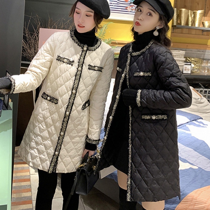 中綿ジャケットレディース冬ノーカラーコートミディアム丈中綿ジャケットカジュアルアウター暖かい大人オシャレ大きいサイズ
