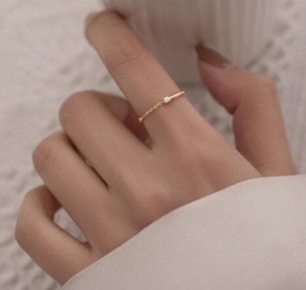 指輪 ジルコニア調整可能 指輪 レディース キラッとリング