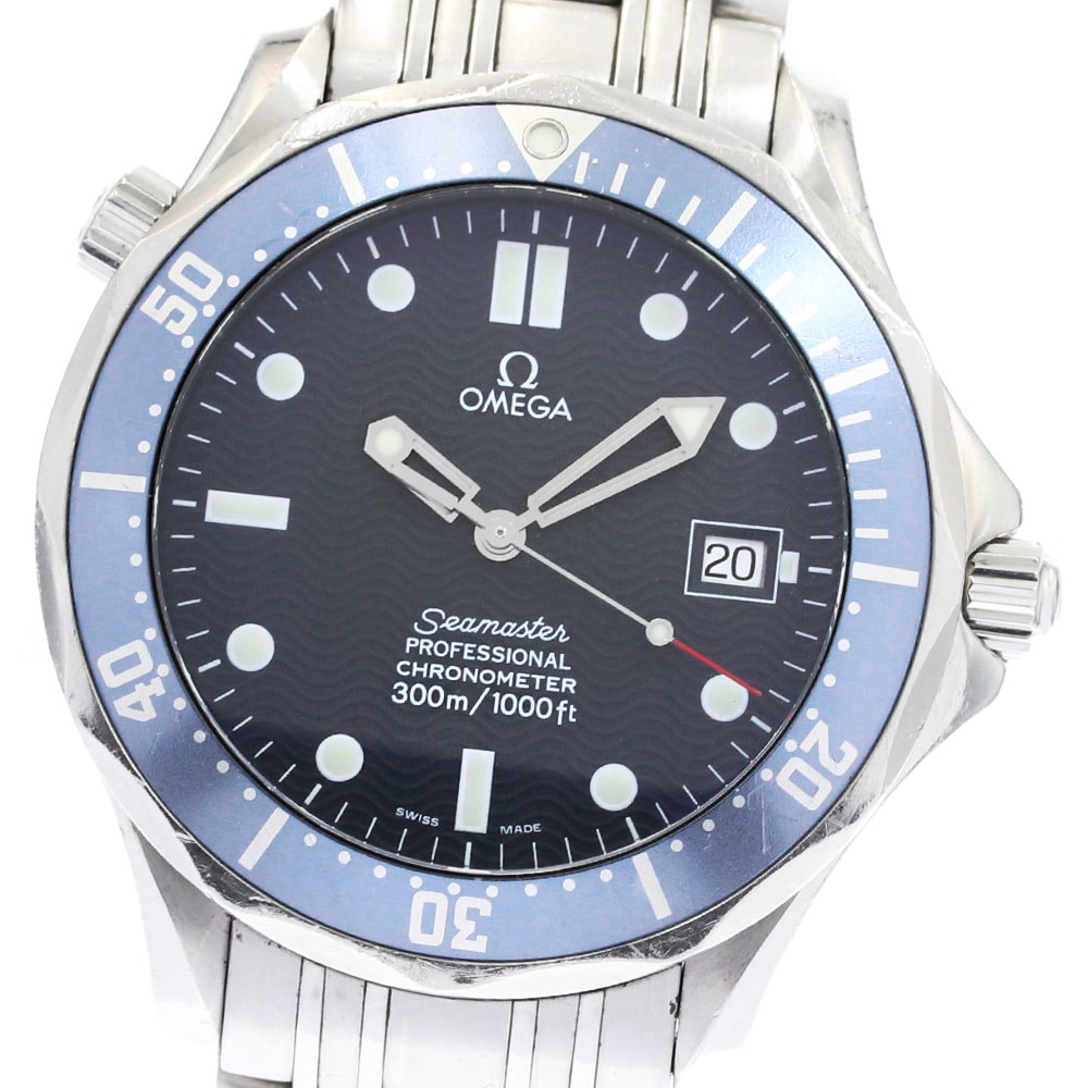 オメガ OMEGA 2531.80 シーマスター300 デイト 自動巻き メンズ 保証書付き_878870【中古】