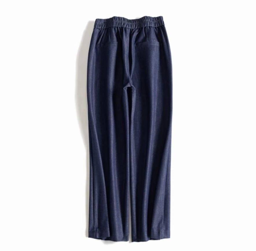 ボトムス パンツ Gパン ズボン ワイドパンツ ストレートパンツ デニムパンツ レギュラー丈 ストレート ワイド ポケット ウエストゴム デニム きれいめ シンプル カジュアル 大人 おしゃれ お洒落