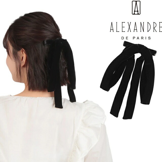 アレクサンドルドゥパリ リボン クリップ ALEXANDRE DE PARIS バレッタ ヘアクリップ ヘアアクセサリー レディース TA8-26T-A24 ベロア ベルベット 34,060円