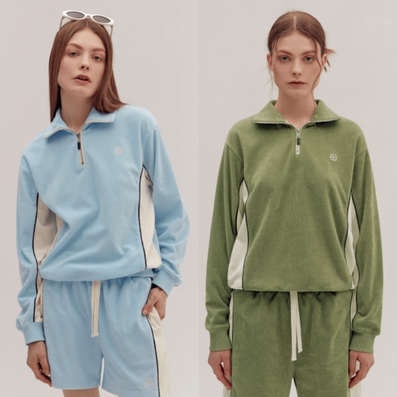 5252 オーアイオーアイ TERRY BLOCKING HALF ZIPUP 韓国正規品