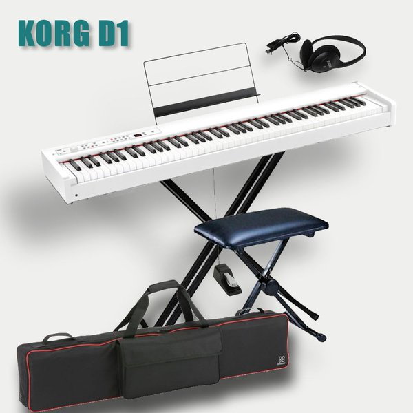 Qoo10] Korg KORG D1 WH コルグ電子ピアノ