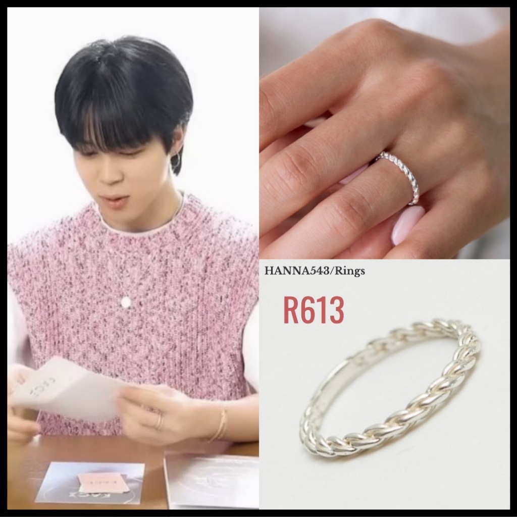【HANNA543】 R613 RING リング [BTS ジミン着用] 指輪 リング シルバーリング BTS ARMYLOG BTS ARMY