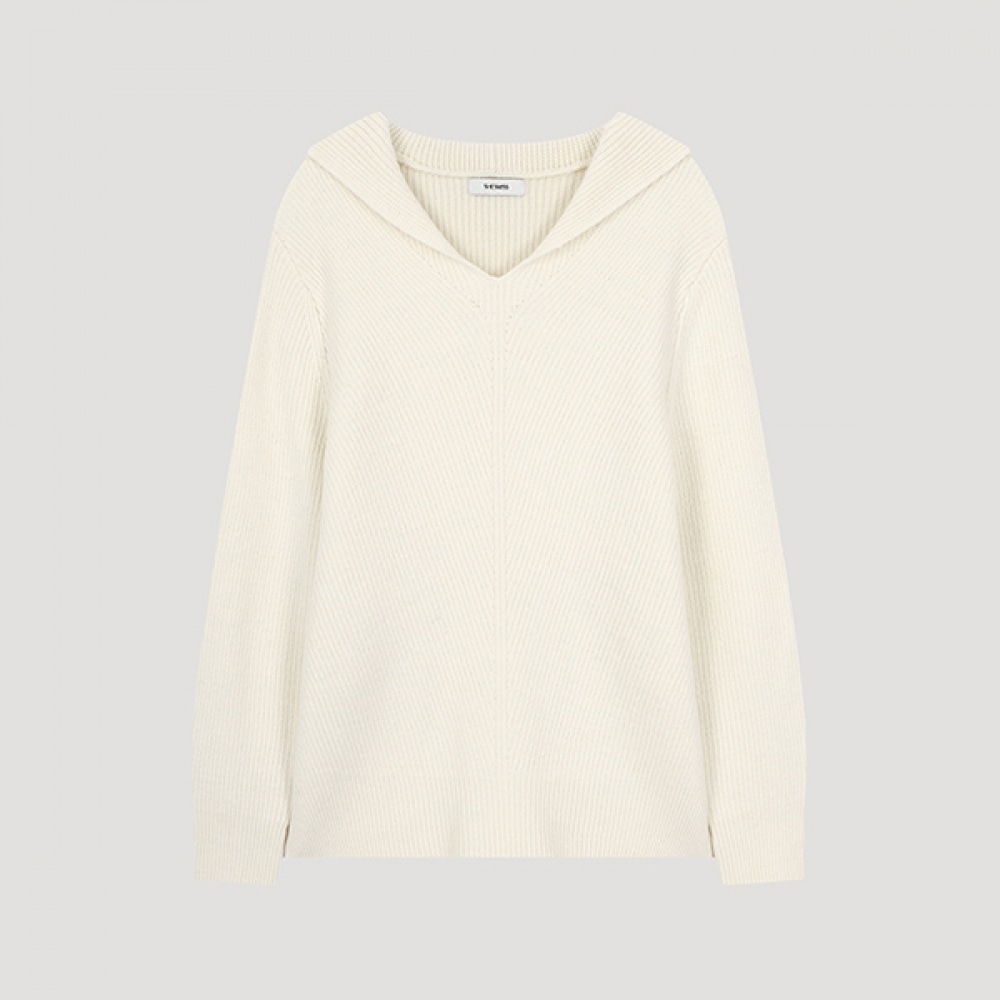 (Shes Miss) ウールブレンドセーラーカラーニットプルオーバー_SSKPOO41110_IV