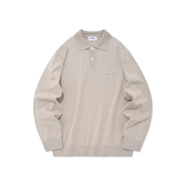 M 長袖Tシャツ CQK CO2301KT02-BE ベーシックカラーニット ベージュ