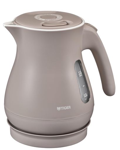 【WEB限定】タイガー魔法瓶 電気ケトル 驚速 軽量 蒸気セーブ 湯沸かし 1.0L 転倒お湯漏れ防止 ベージュ PCL-N100 CS