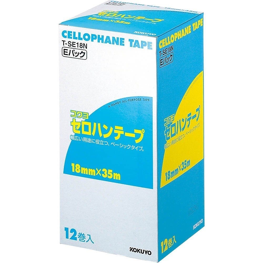 （まとめ買い）セロハンテープ 大巻き お徳用Eパック 18mm 12巻入 T-SE18N [x3]