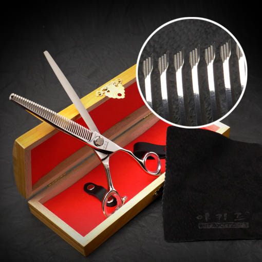 [韓国公式/正規品] アキズ AKITZ トリプルマジック マジック 髪の毛はさみ 7インチ 42本爪 愛犬はさみ