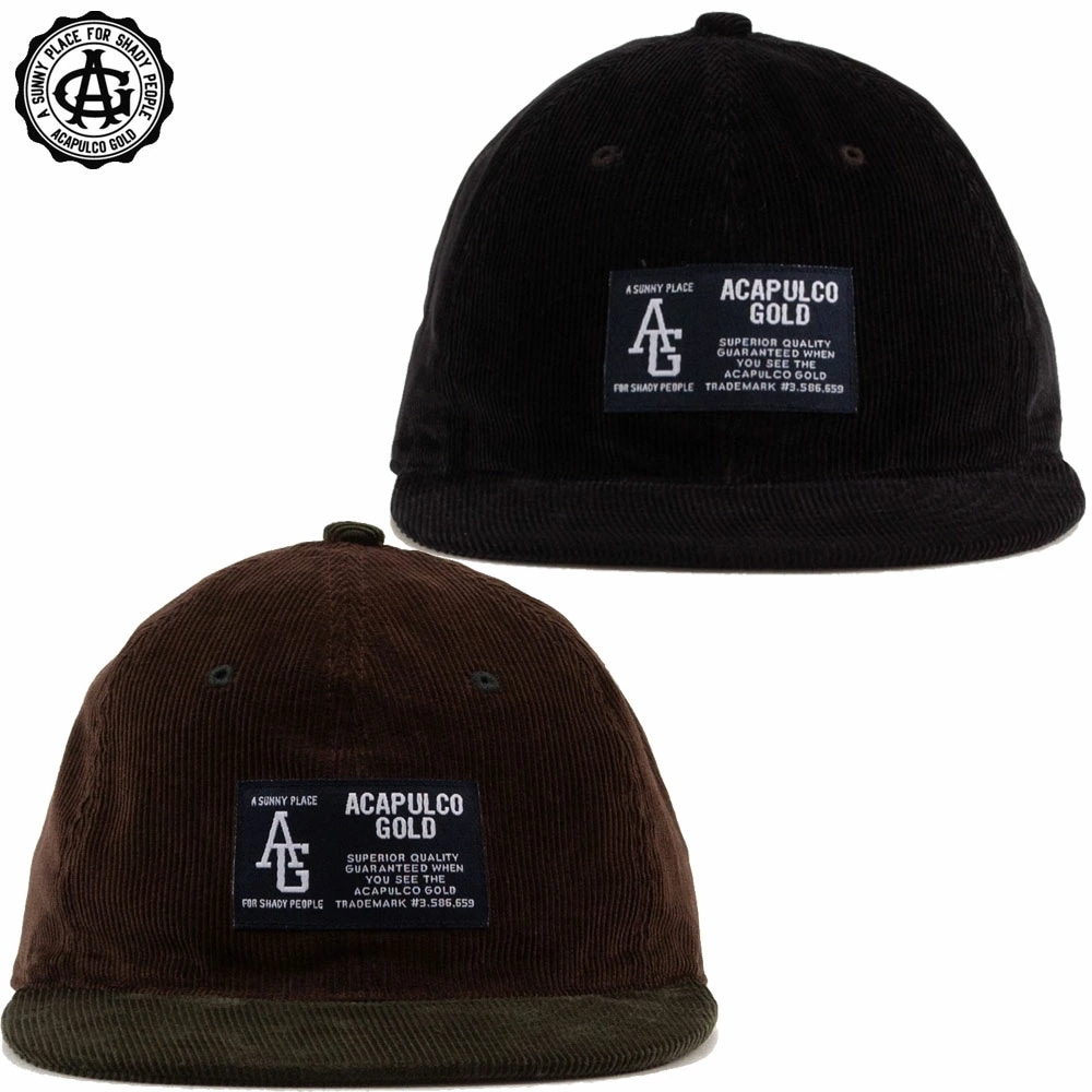 【Acapulco Gold/アカプルコゴールド】キャップ コーデュロイ/TWO-TONE CORD 6 PANEL CAP AG FW24-16