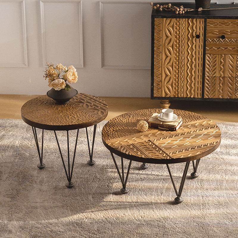 センターテーブル ダイニングテーブル ラウンドテーブル M size 直径60cm ヴィンテージ調 モダン おしゃれ かわいい アメリカンレトロ 無垢材 リビング インテリア