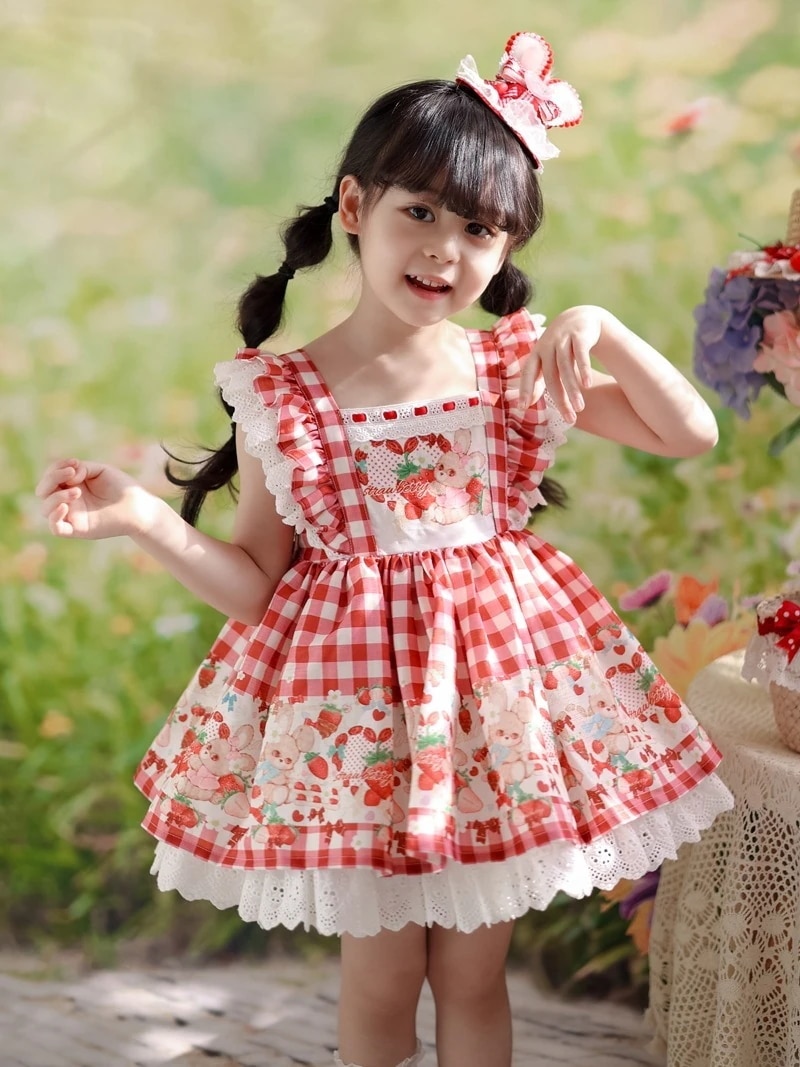 いちごうさぎ プリンセスドレス ワンピース ロリータ ガールズ タンクトップ ワンピース 夏服期間限定30%