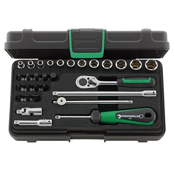 STAHLWILLE スタビレー 30点入り 1/4SQ 六角ソケットレンチセット ケース付 全長230mm 40/24/6KN 工具 ツール DIY 作業工具