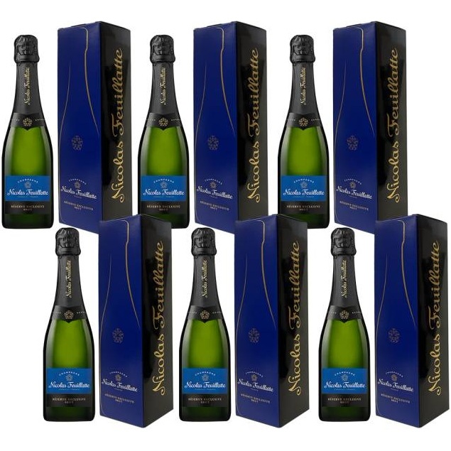ニコラ・フィアット レゼルヴ・エクスルクーシヴ ブリュット ハーフボトル 6本セット 375ml / シャンパン 辛口 フランス Nicolas Feuillatte