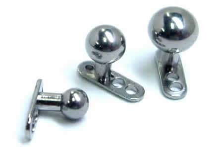 ニッケルフリー チタン ボディピアス 14G ダーマルアンカー ボール 14ゲージ 皮膚 手 腕 胸