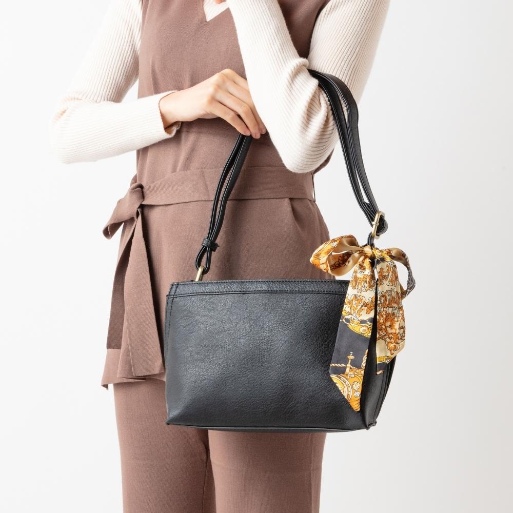 zucchero ズッケロ ハンドバッグ トートバッグ スカーフつき 肩掛け 通勤 通学 仕事用 合成皮革