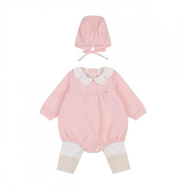 オード星二重ガーゼボディスーツ上下(帽子)(PINK)_01S127952_GN