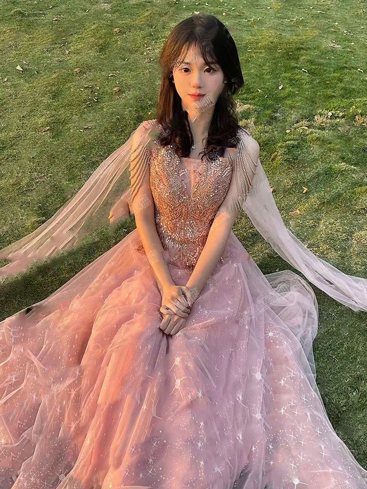 イブニングドレス スカート 女性 2025年 宴会 気質 感 学生の日 美術検定 成人式 長編