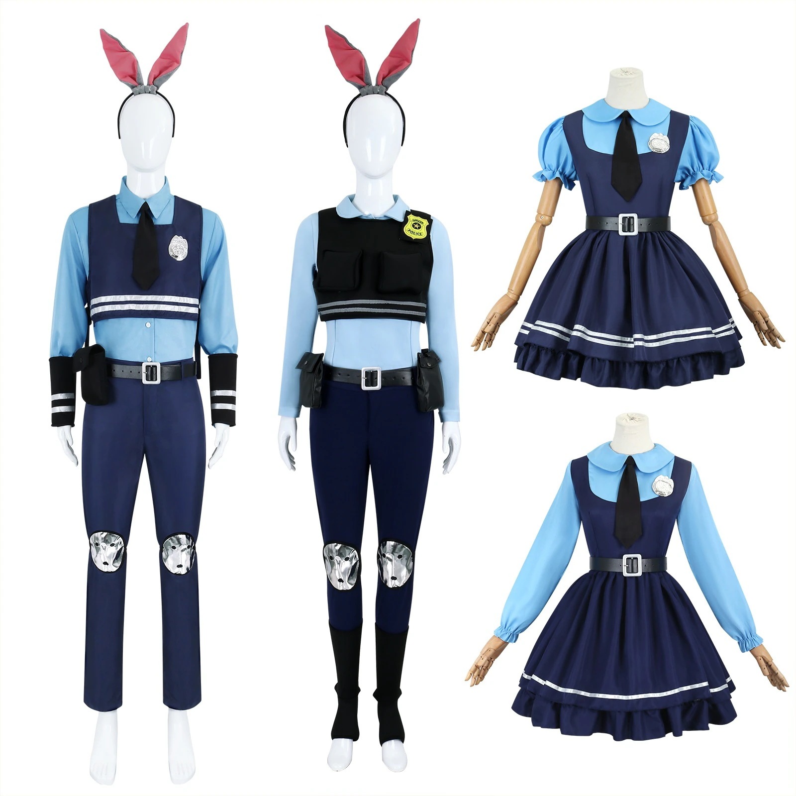 【2025新作】コスプレ 仮装ハロウィーンcos衣装狂った動物城cos服ウサギ警官ジュディコスプレ衣装 イベント用品 5,597円