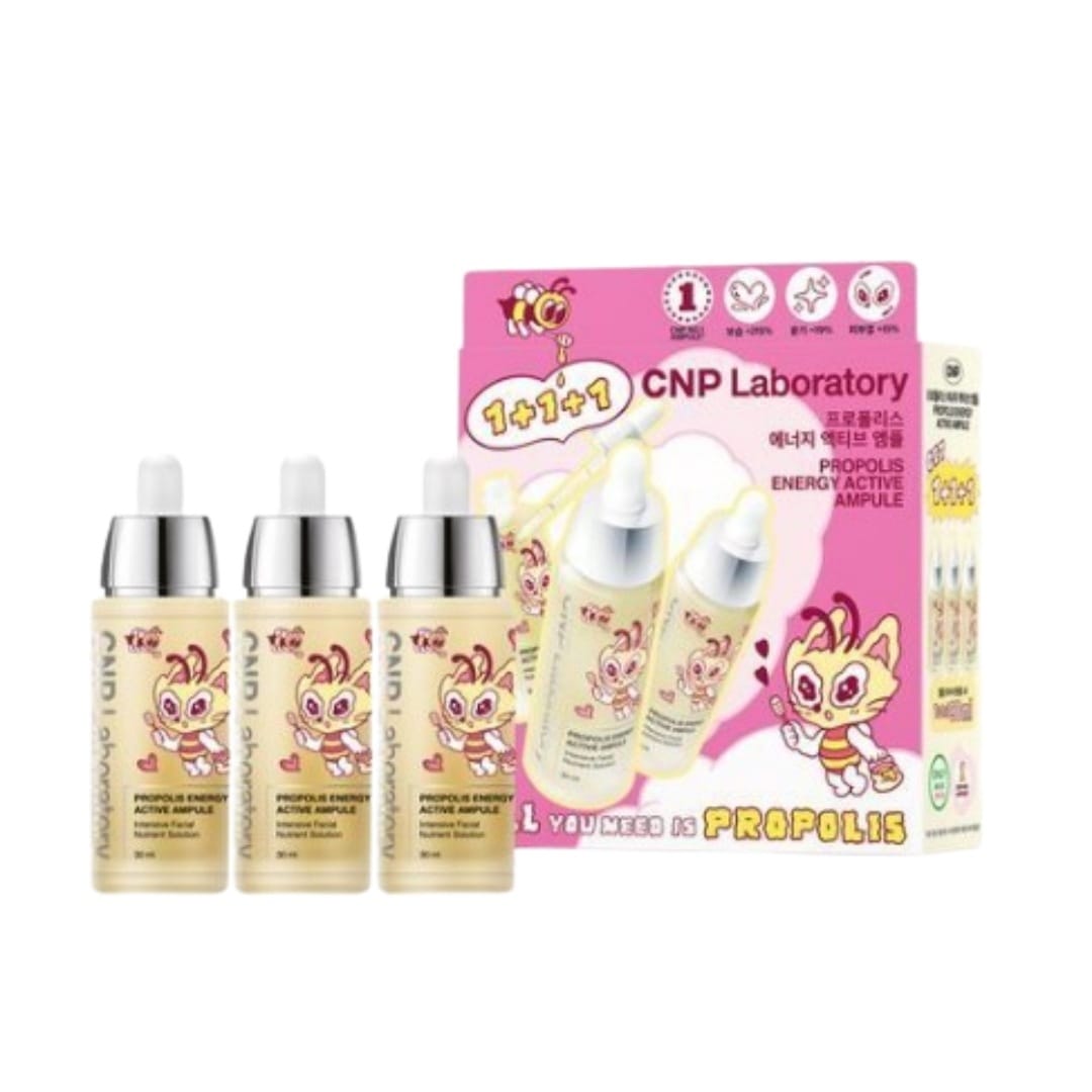 (30ml+30ml+30ml/つや肌集中ケア活力チャージ美容液3本セット乾燥・くすみケアにも) プロポリス エネルギー アクティブ アンプル 30ml トリプル 企画