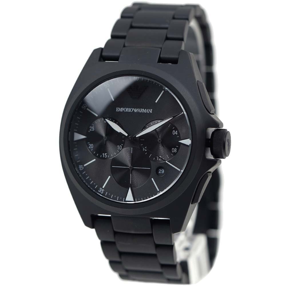 エンポリオアルマーニ 腕時計 メンズ クロノグラフ 日付カレンダー ブラック グレー EMPORIO ARMANI AR11412