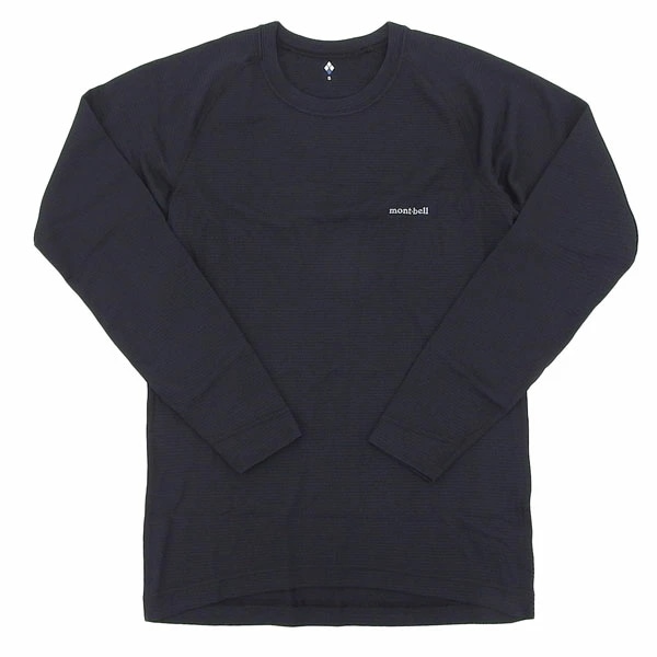 モンベル アンダーウエア メンズ ジオライン M.W.ラウンドネックシャツ S ブラック ZEO-LINE Middle Weght Round Neck RS1107704BK mont-bell