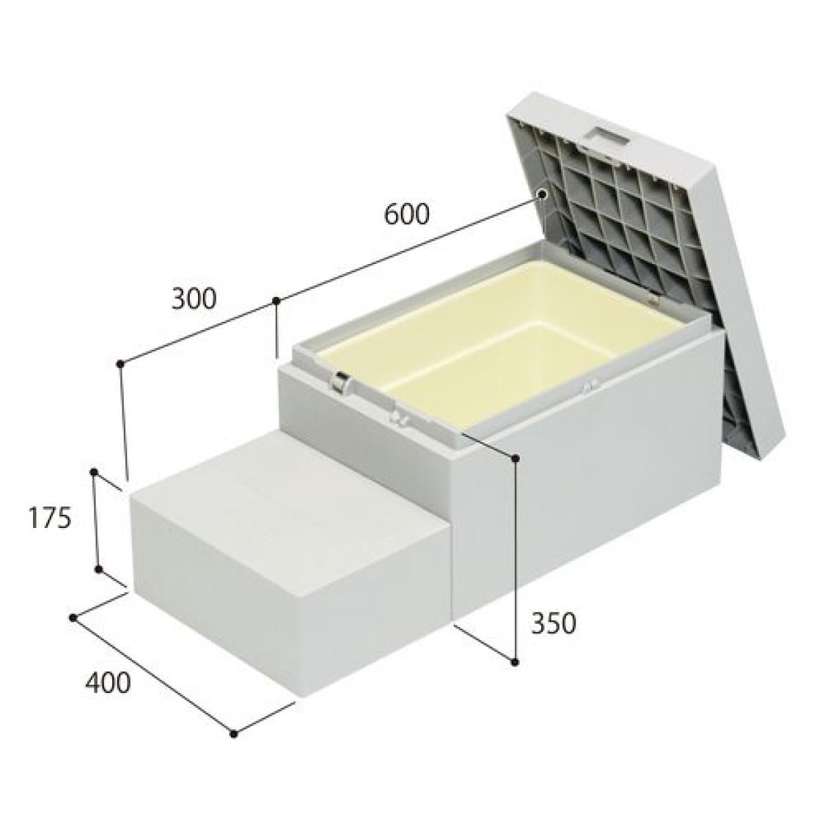 【I】城東テクノ(JOTO) ハウスステップ CUB-6040S 収納庫１個付き 小ステップ付き HOUSESTEP【代引不可】【時間指定不可】