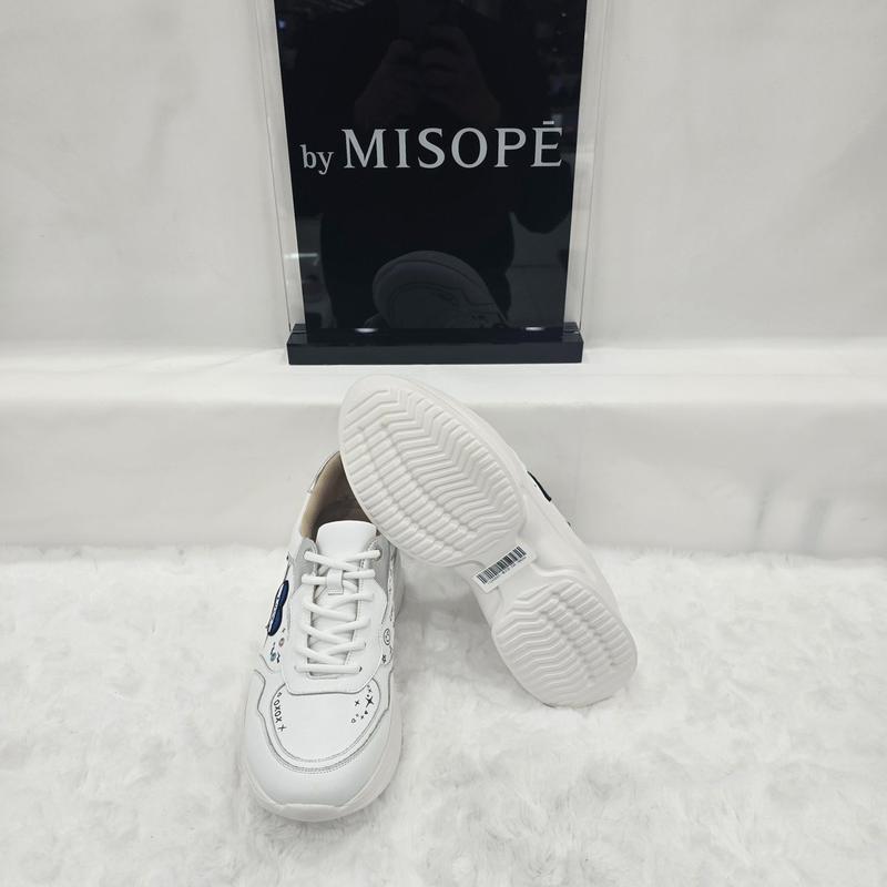 By 女性 シンプル グラフィック スニーカー 112HT430DT001 WHITE 4 JJ