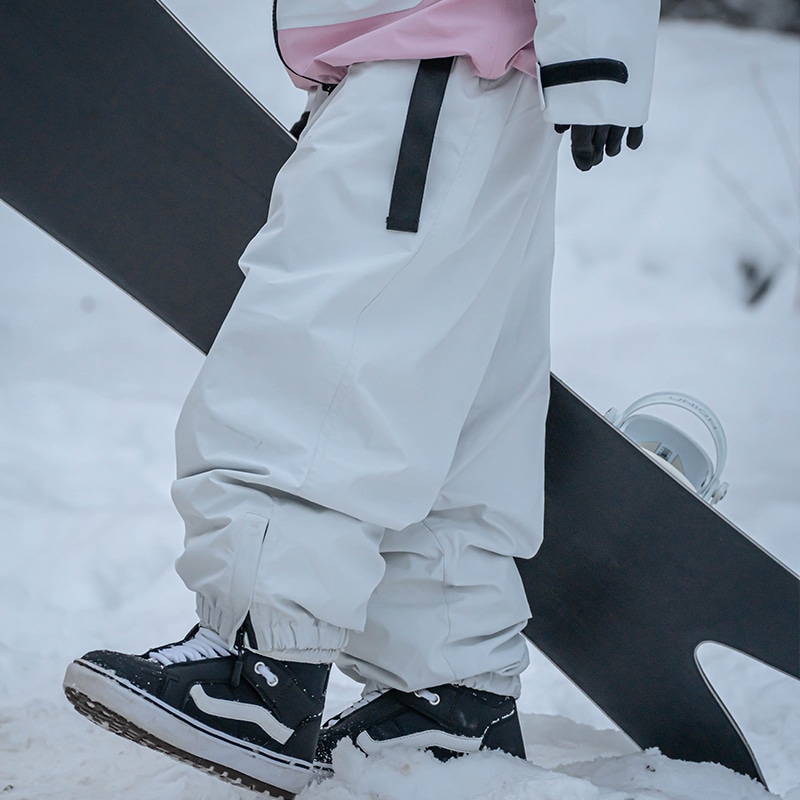 スノパンツ 2025 2026 白 レディース メンズ oversize スノーボードウェア スキーウェア スノボウェア ロングパンツ