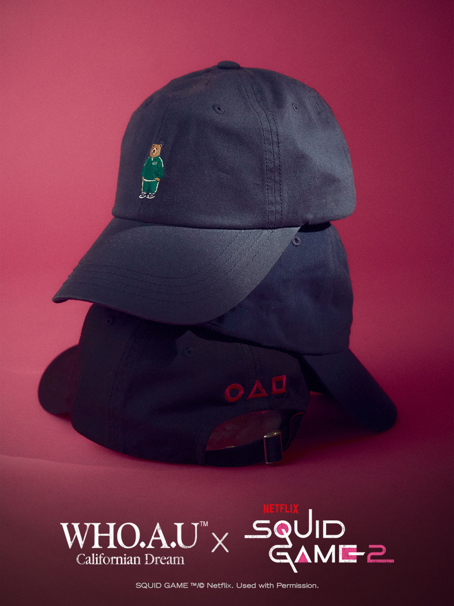 [WAU X SQUID GAME]Steve Ball Cap/ユニセックス