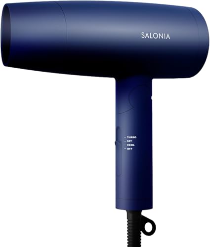 SALONIA サロニア スピーディーイオン ドライヤー 大風量 速乾 軽量 マイナスイオン ヘアドライヤー SL-013NV ネイビー