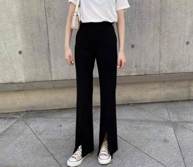 スリットパンツ ハイウエストパンツ スラックスパンツ 夏秋 カジュアル シンプル お出かけ 7,746円