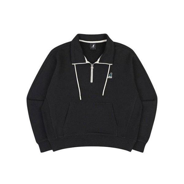 長袖Tシャツ CQK KQFW-RT17680BK ウーマンズ ハーフ ジップ スウェット 1768 ブラック